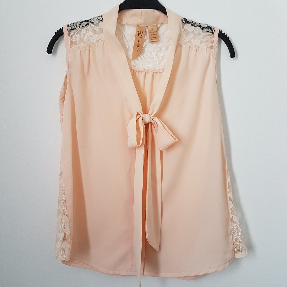 Whispers Top with lace details - Size S